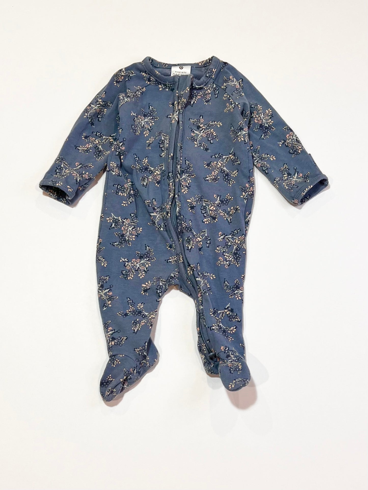 Floral zip onesie - Size 0000