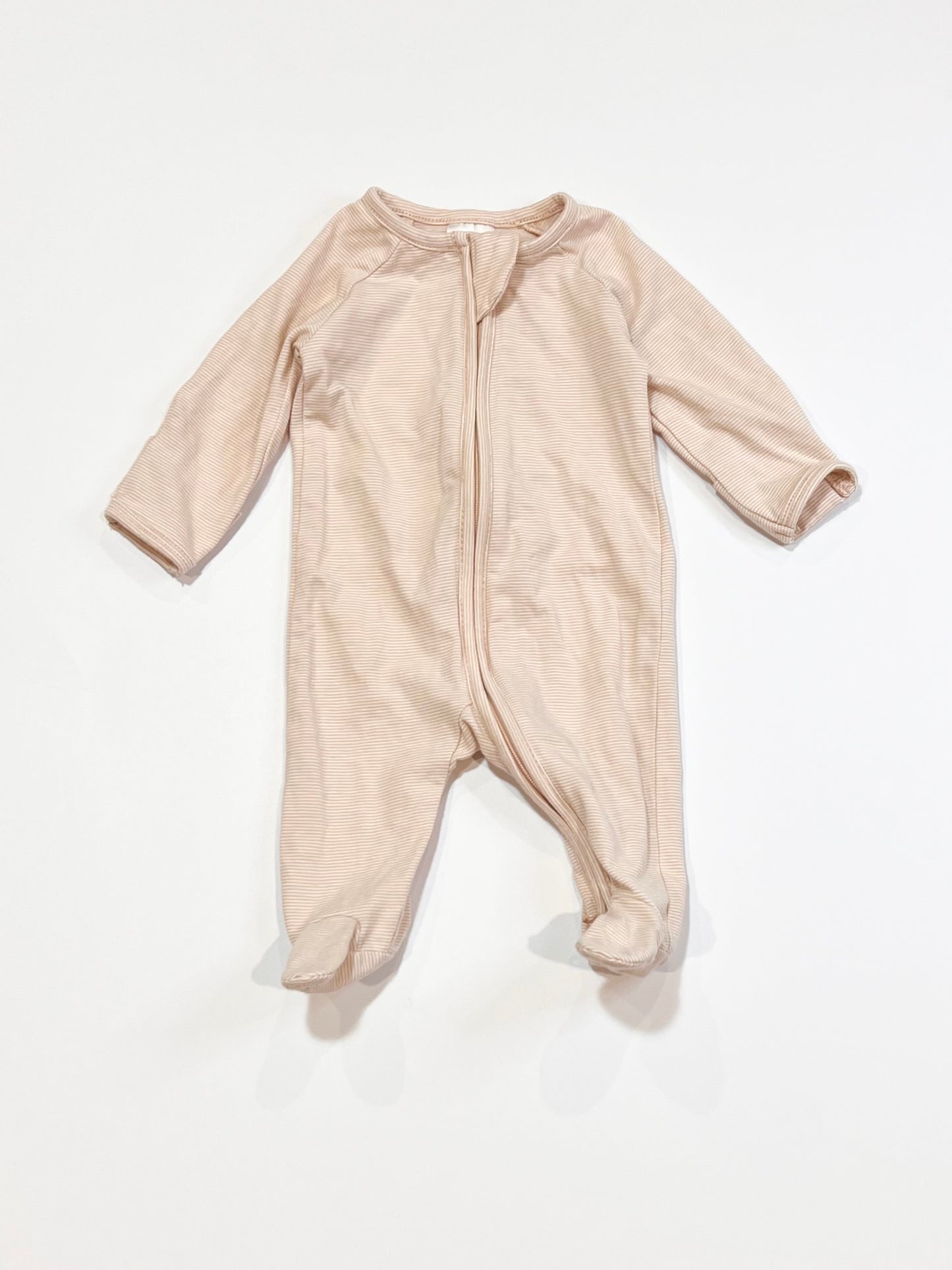 Striped zip onesie - Size 0000