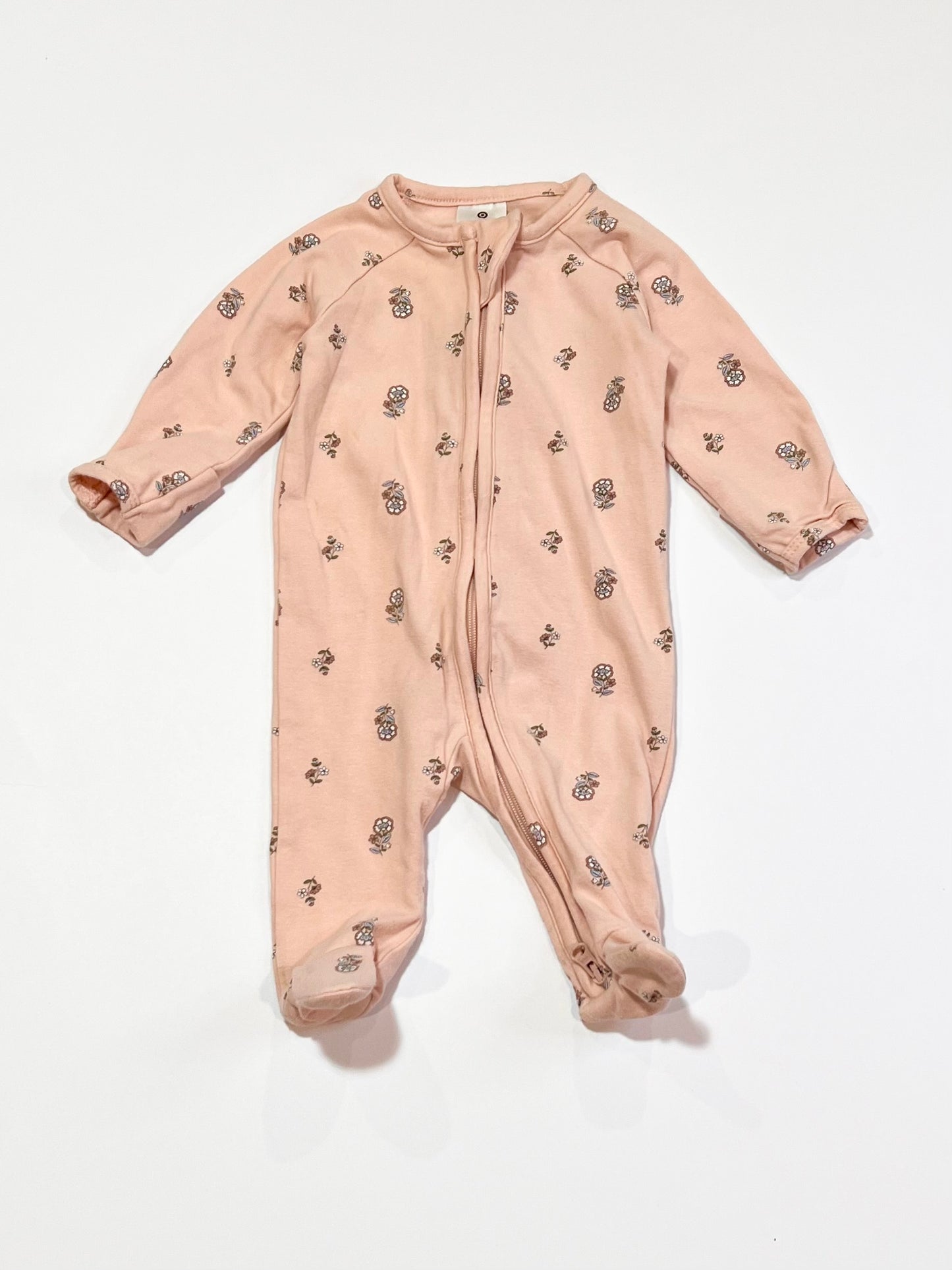 Floral zip onesie - Size 0000