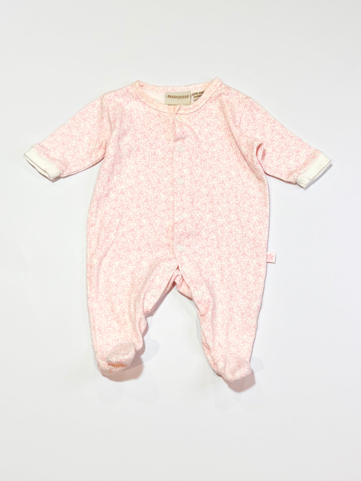 Pink roses onesie - Size 0000