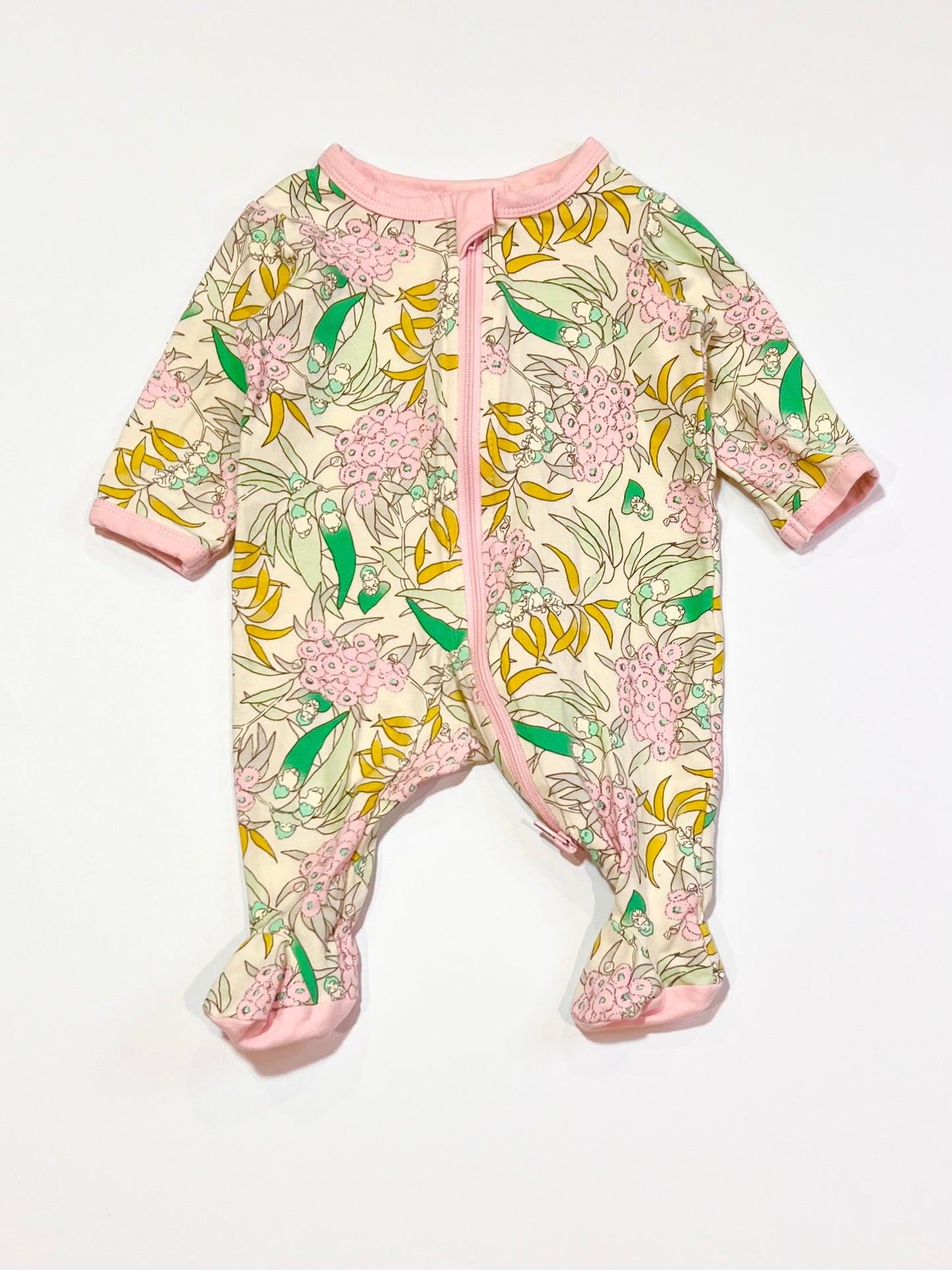 Gumnut Babies zip onesie - Size 0000