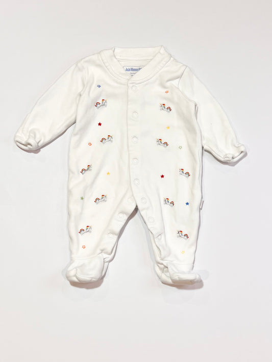 Embroidered unicorns onesie - Size 0000