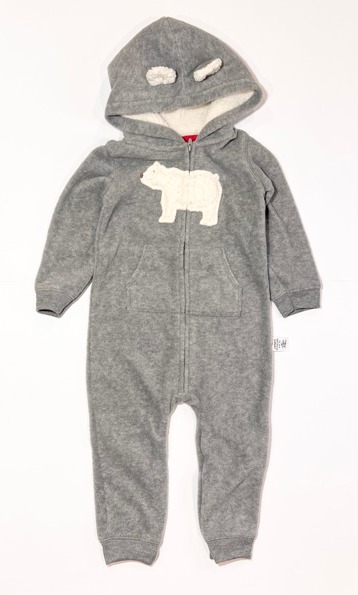 Grey fleece coverall - Size 2