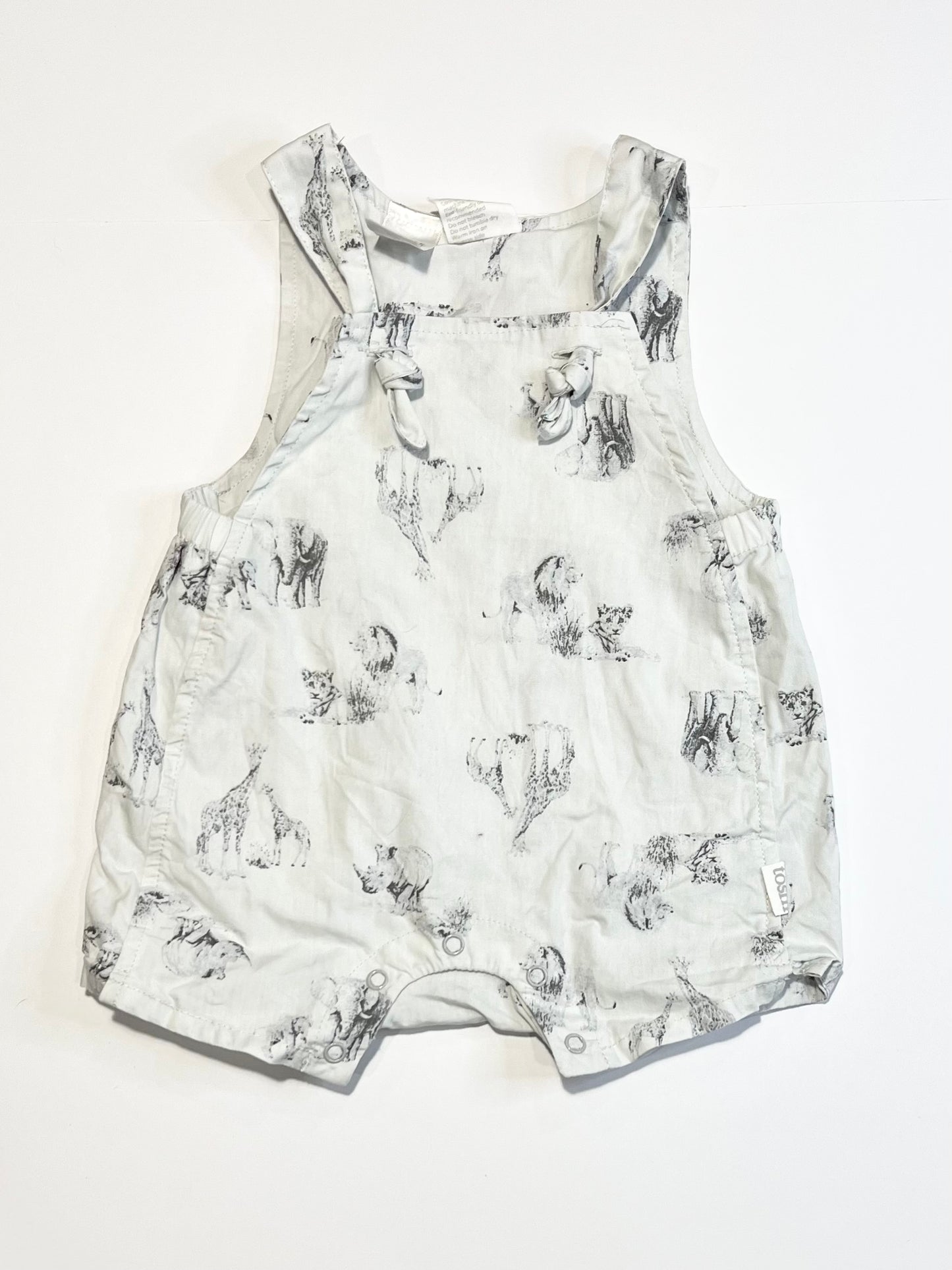 Grey animals romper - Size 00