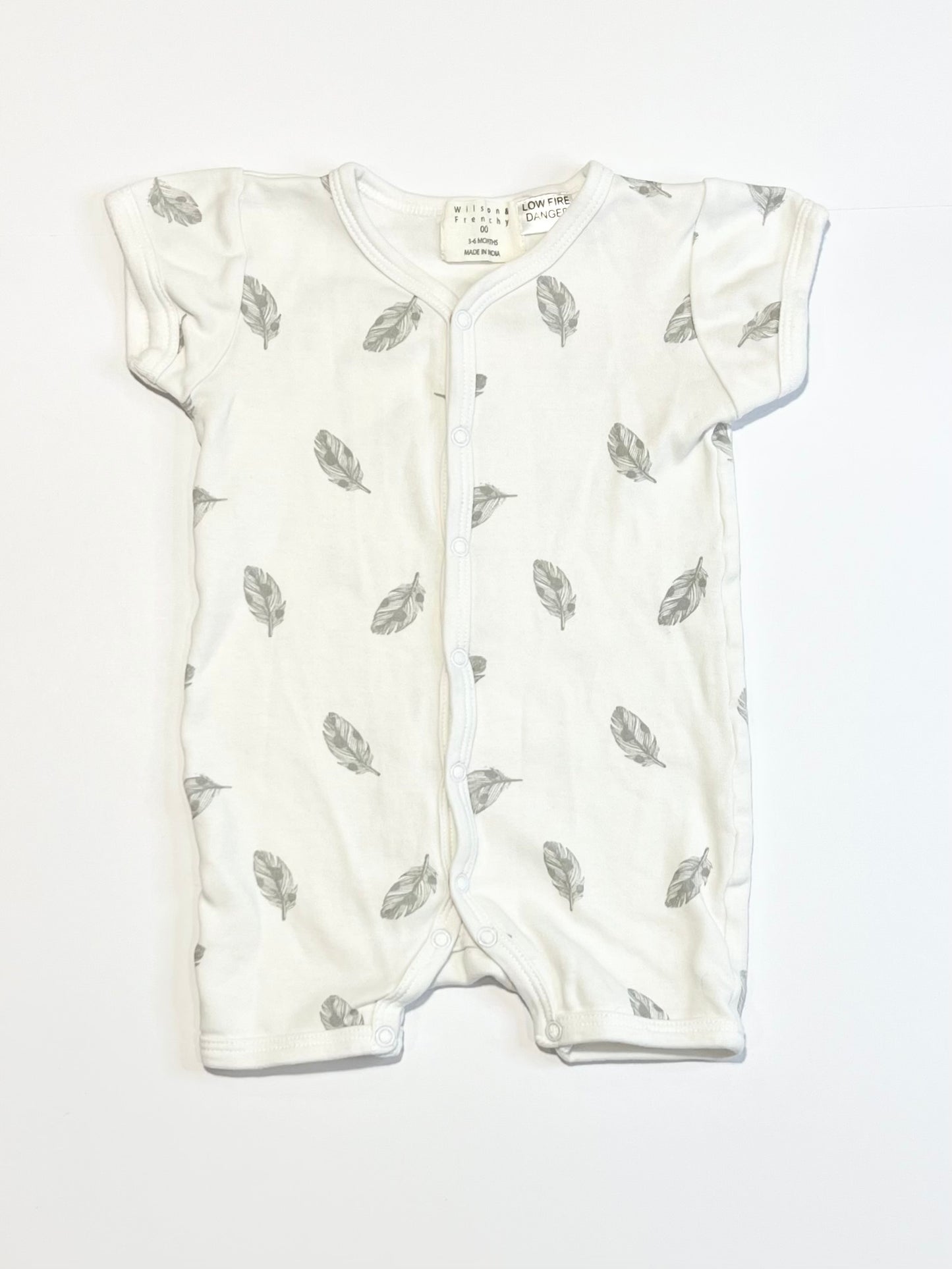 Grey feather romper - Size 00