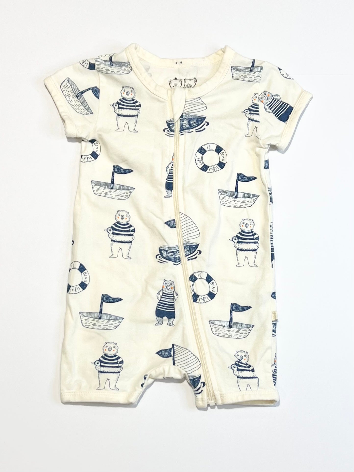Bears zip romper - Size 00