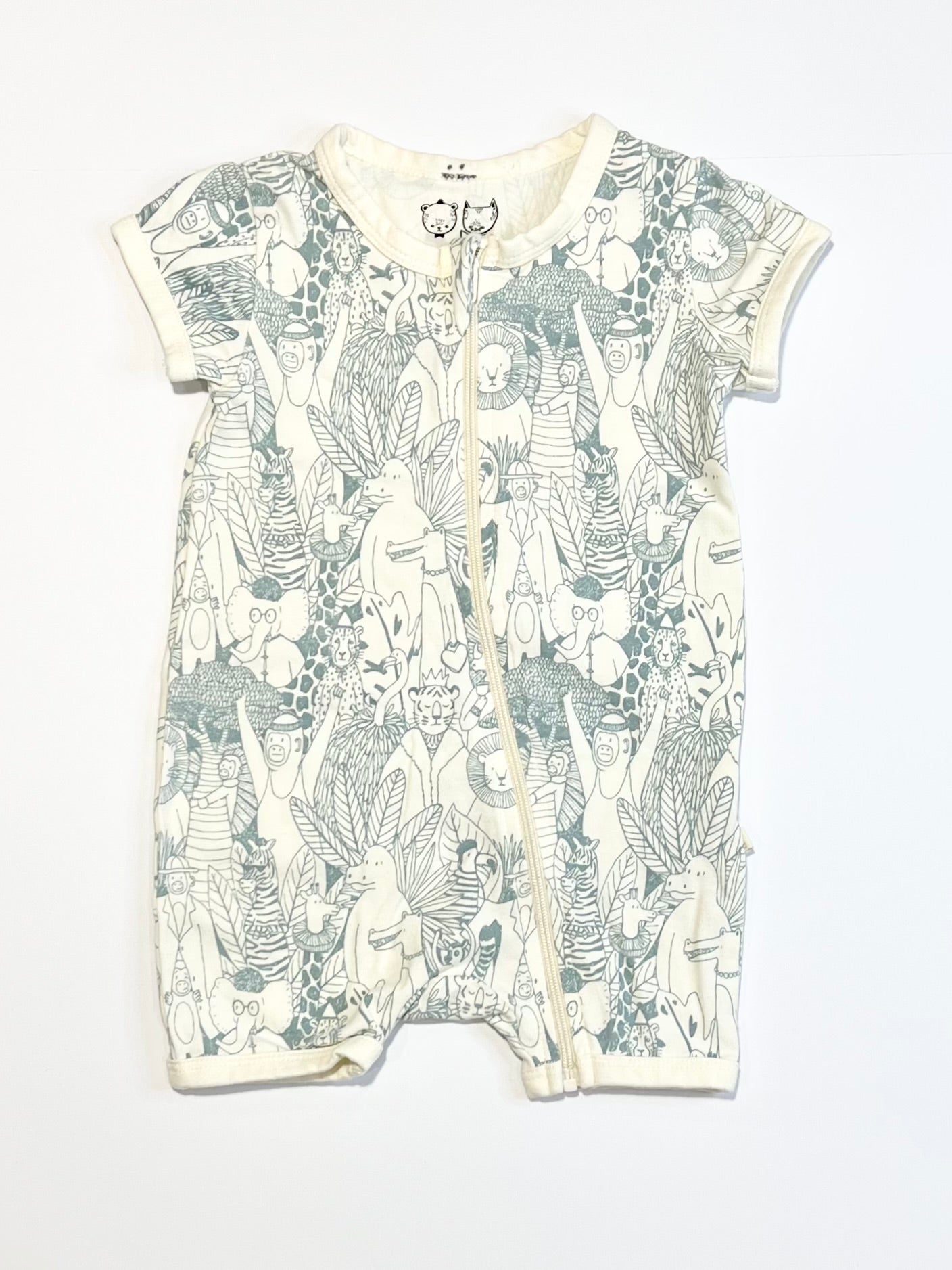 Animals zip romper - Size 00