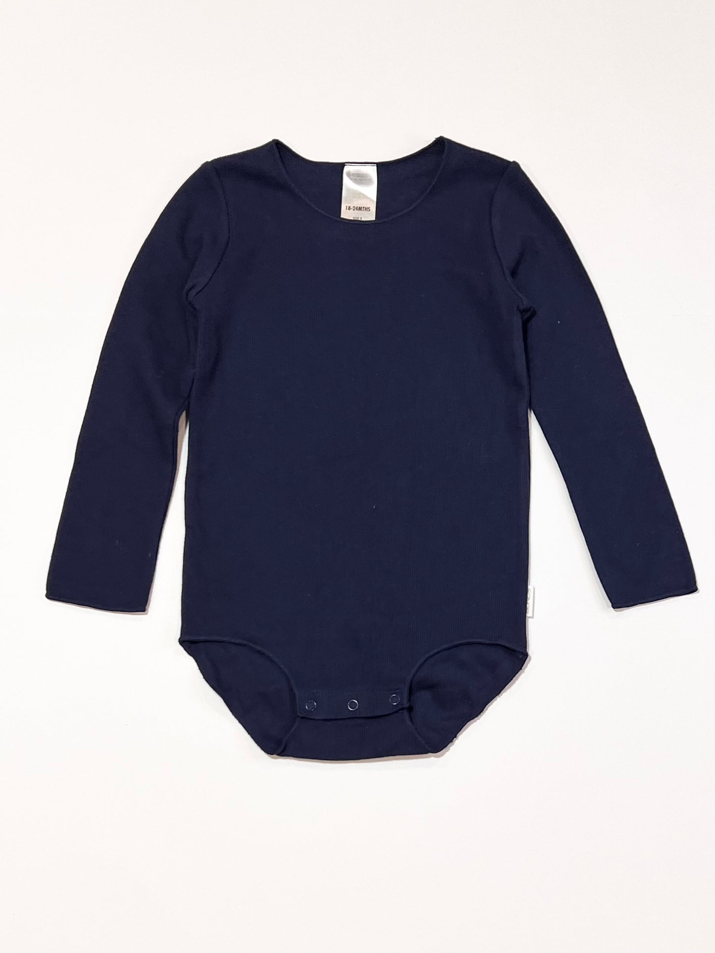 Navy ribbed bodysuit - Size 2