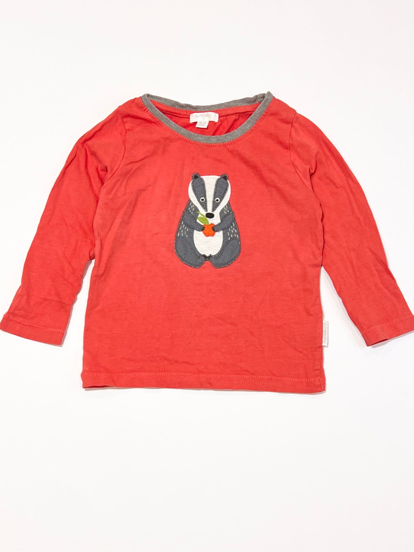 Red badger top - Size 2