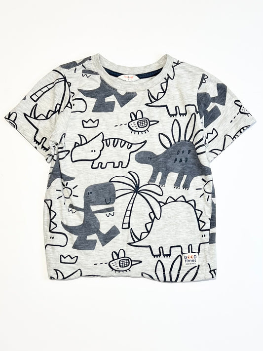 Grey dinos tee - Size 5
