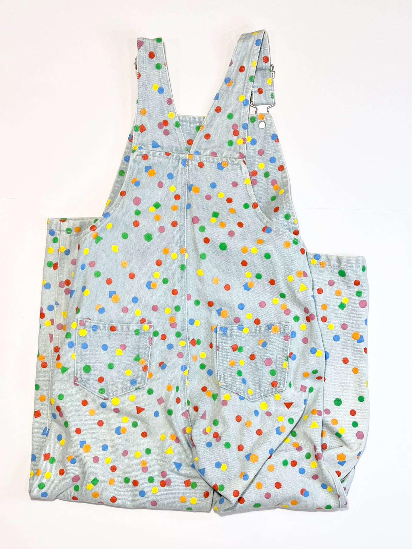 Confetti denim overalls - Size 6-7