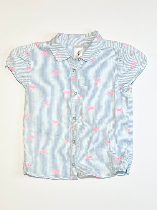Striped unicorn shirt - Size 5