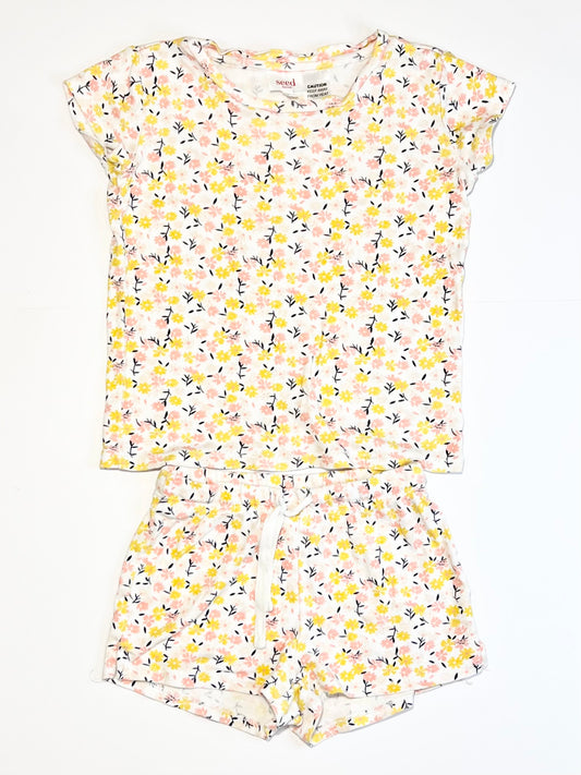 Ribbed floral pyjamas - Size 5