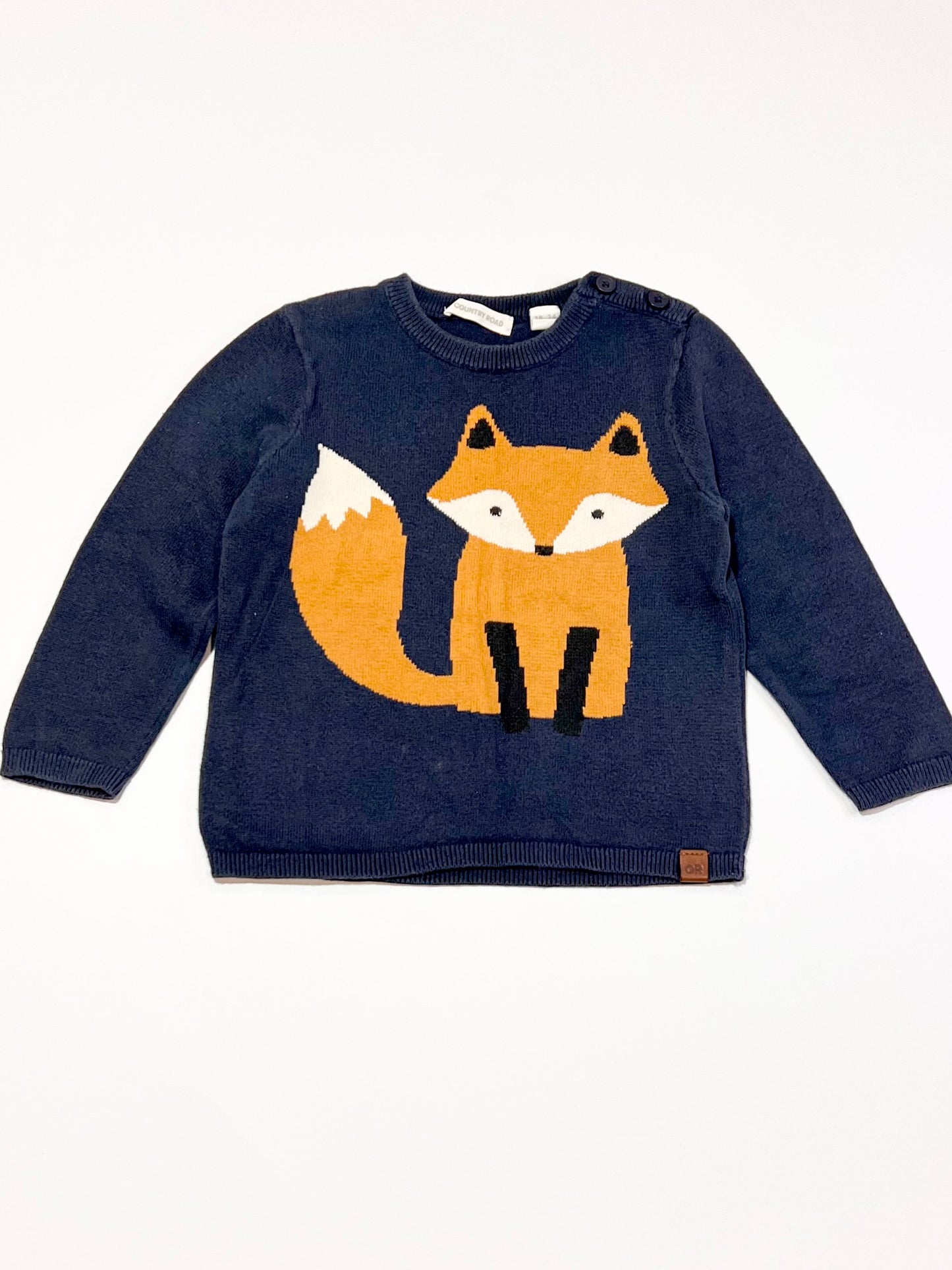 Navy fox jumper - Size 2