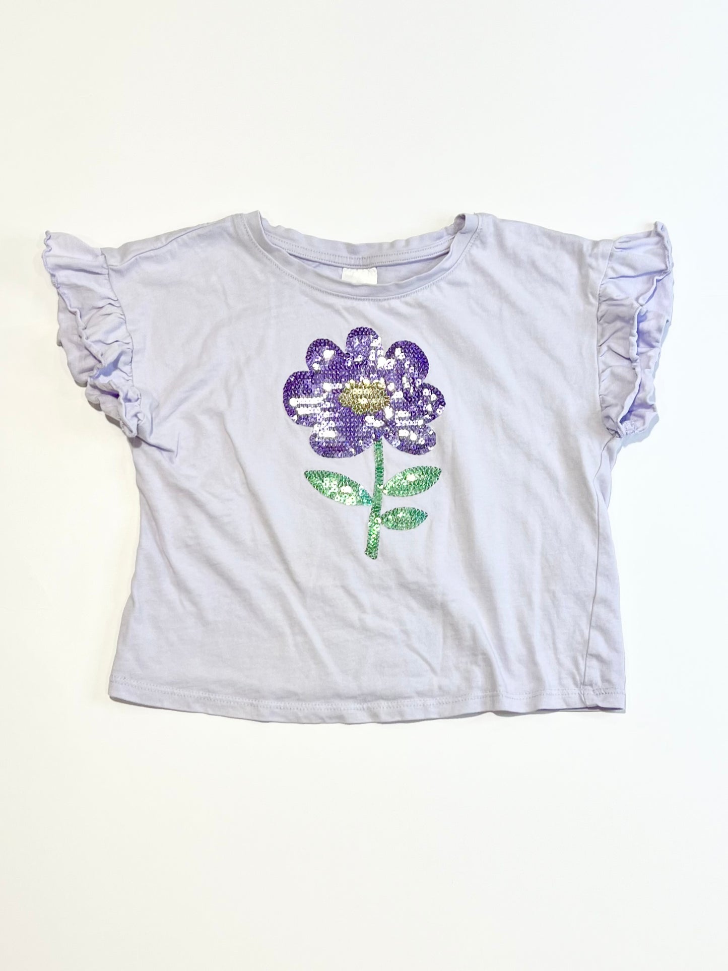 Purple sequined tee - Size 4