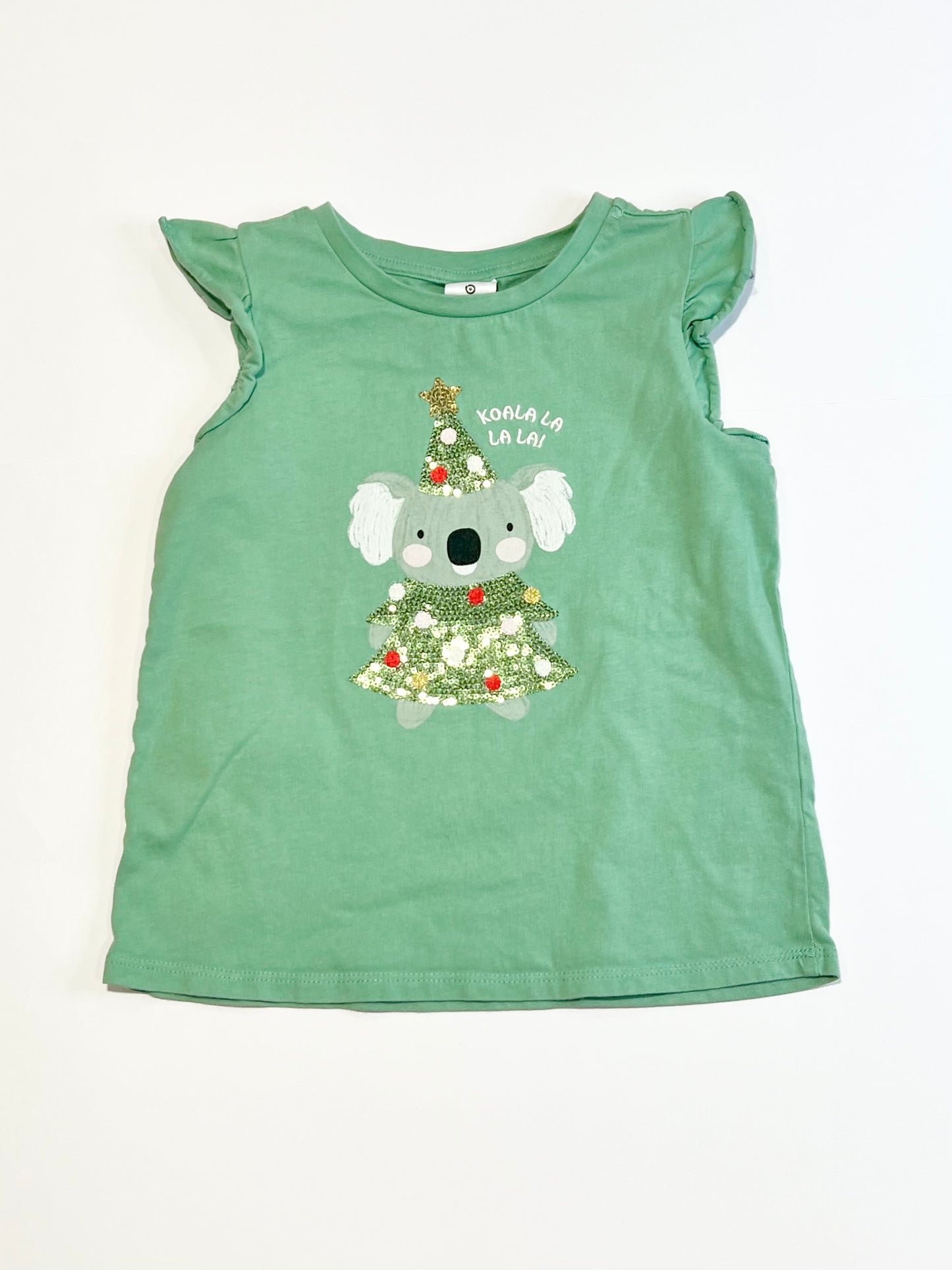Sequined Christmas tee - Size 4