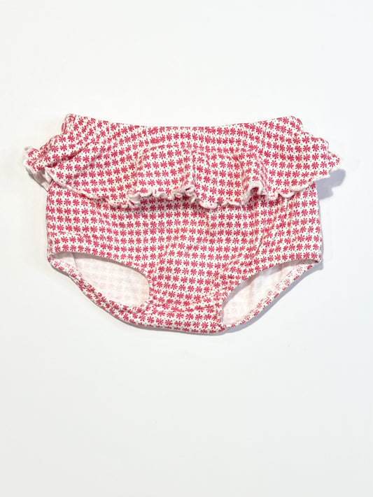 Ribbed ruffle nappy cover - Size 00