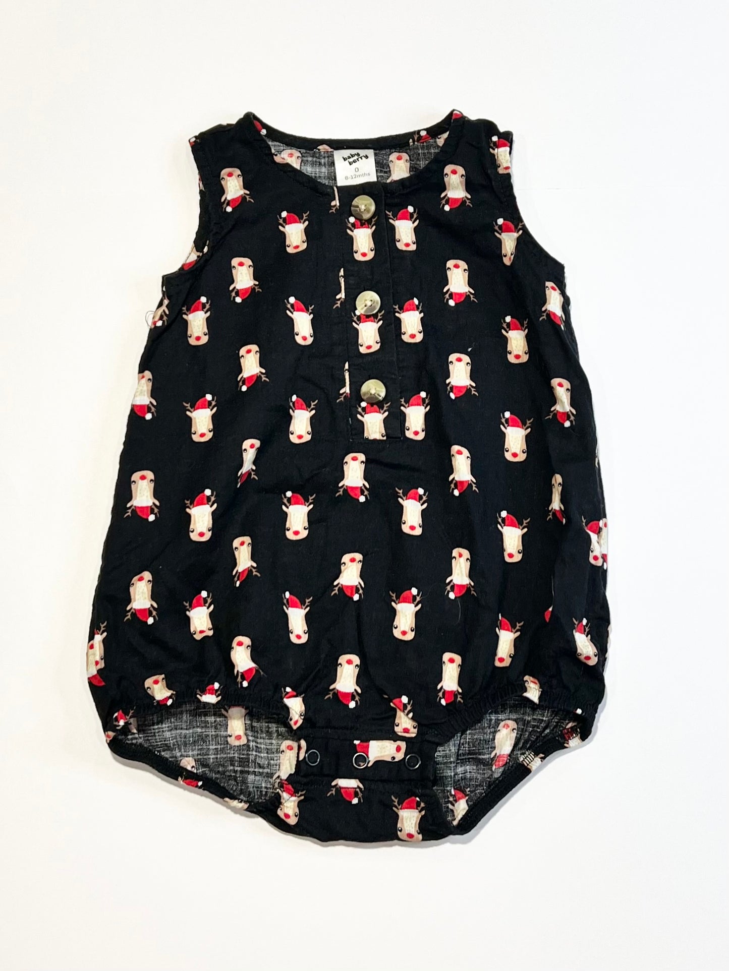 Christmas reindeer romper - Size 0