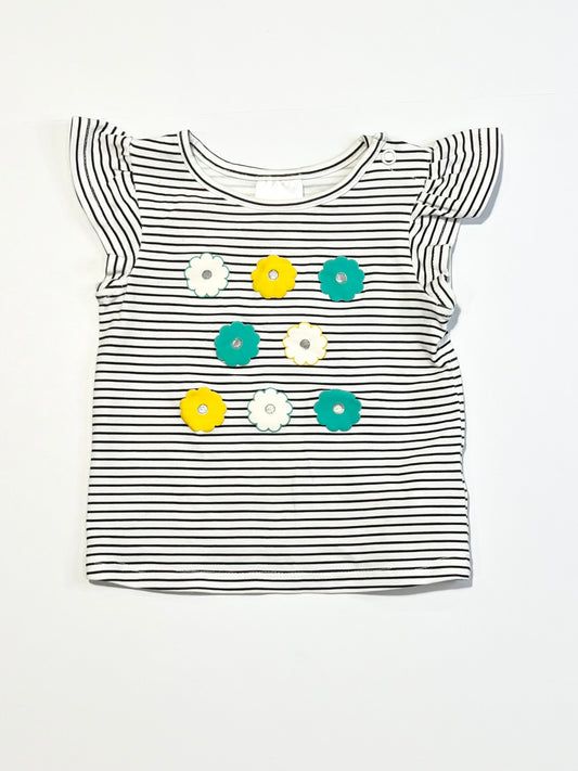 Striped floral tee - Size 00
