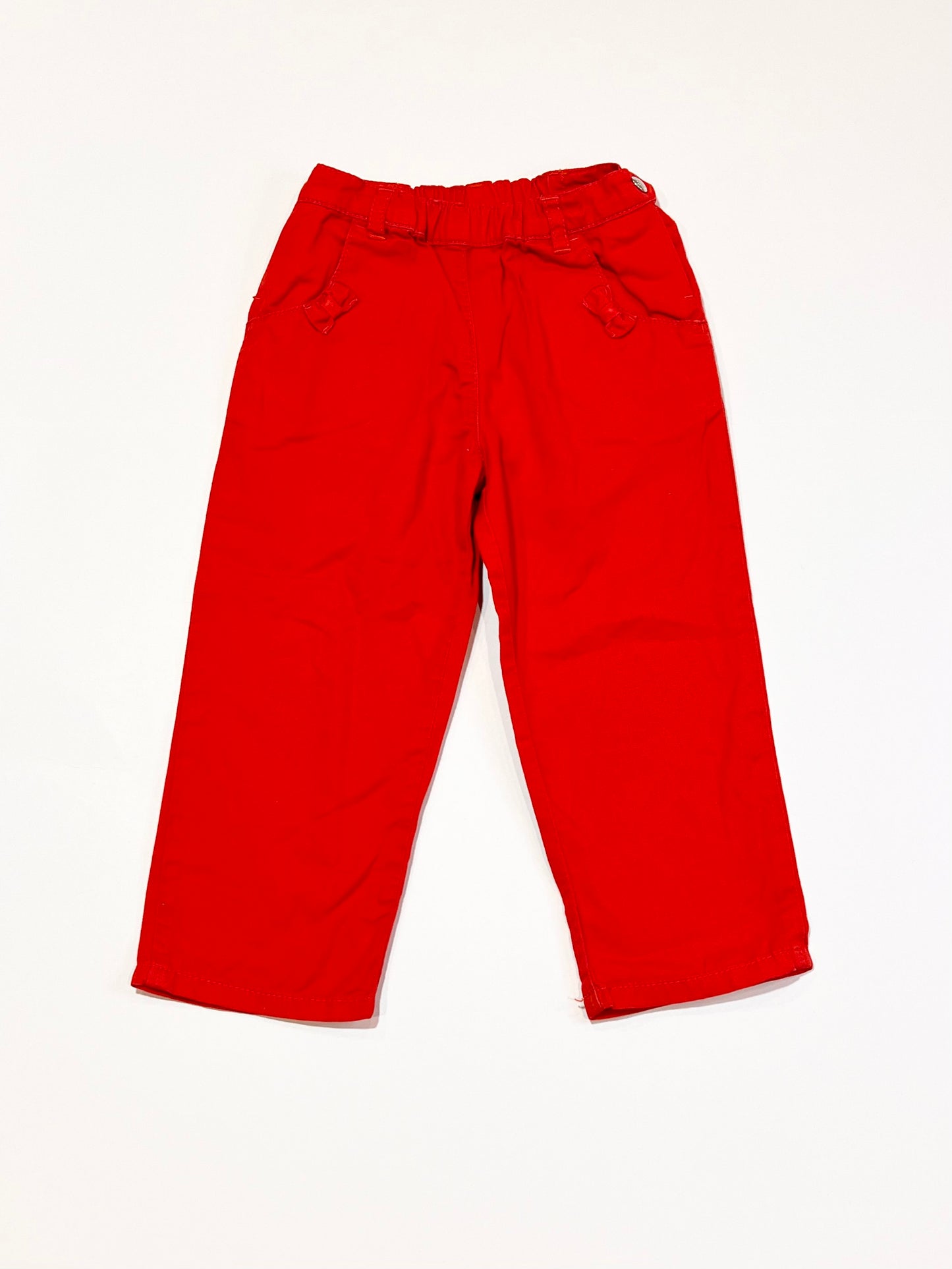 Red cotton pants - Size 2