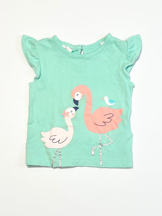 Green flamingo tee - Size 00