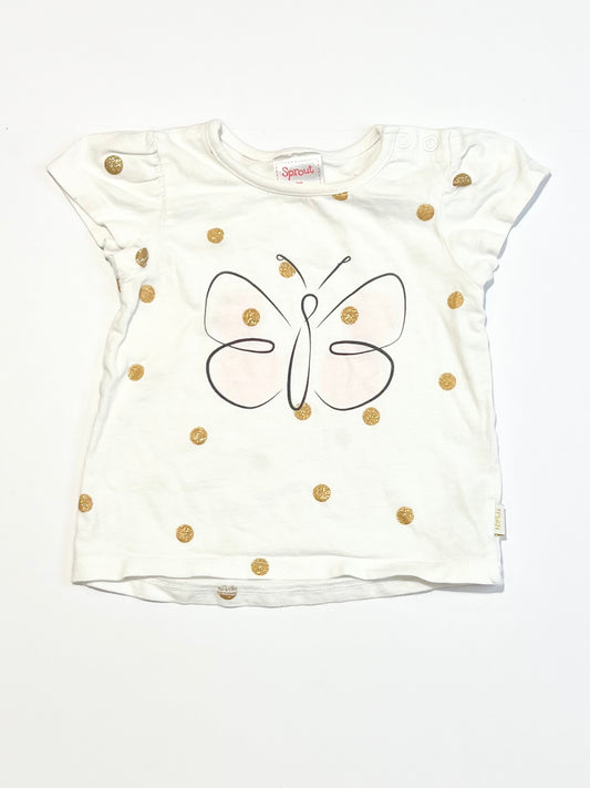 Glitter butterfly tee - Size 00