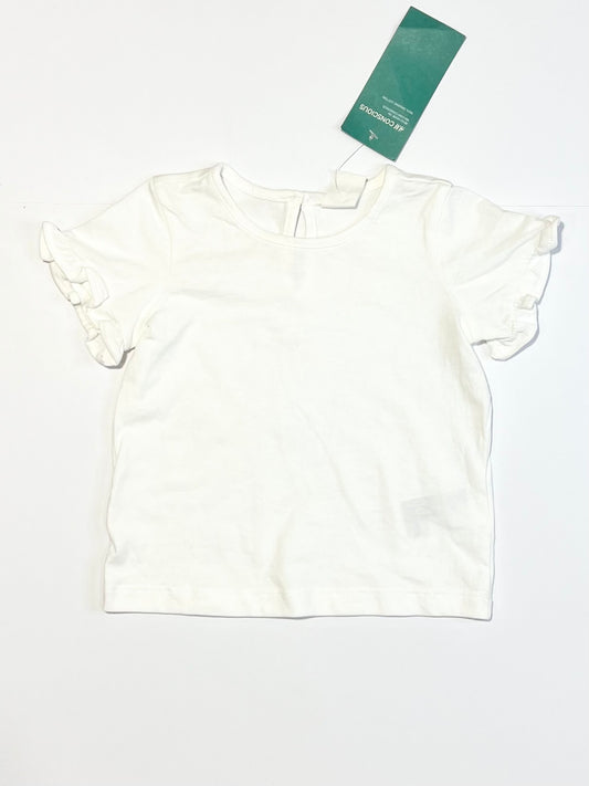 White ruffle tee brand new - Size 00