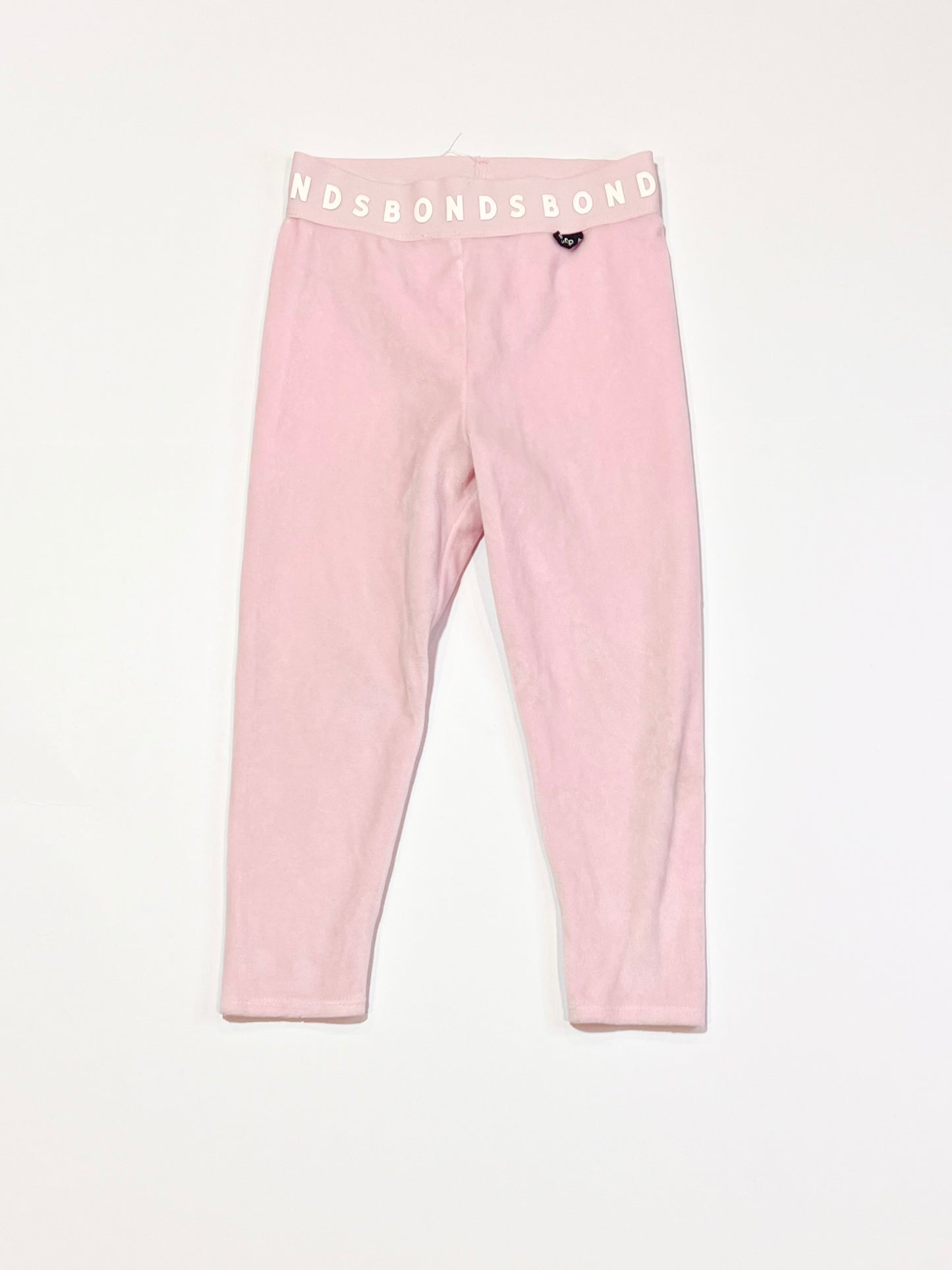 Pink velvet leggings - Size 2