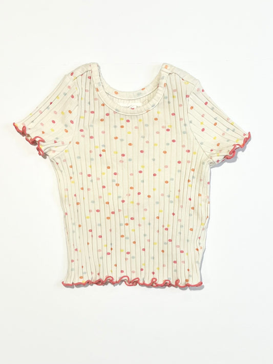 Spotty ribbed tee - Size 00