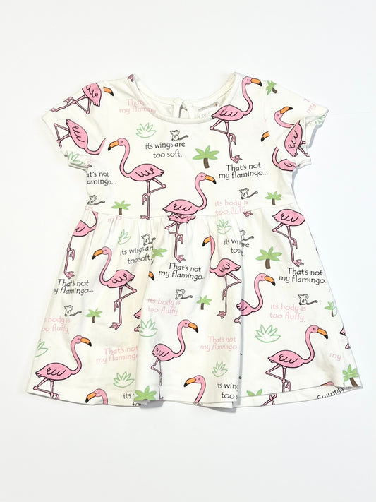 Flamingo jersey dress - Size 00