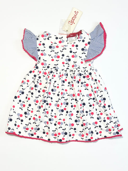 Jersey cherry dress brand new - Size 00