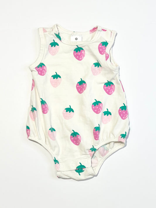 Strawberry bubblesuit - Size 00