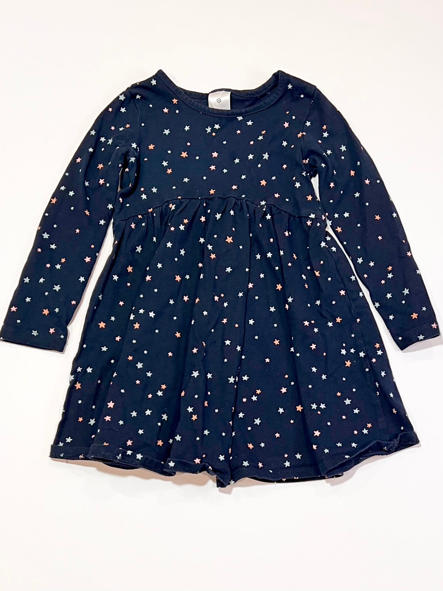 Navy stars jersey dress - Size 2