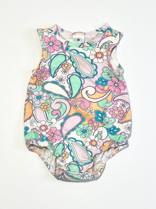 Floral bubblesuit - Size 00