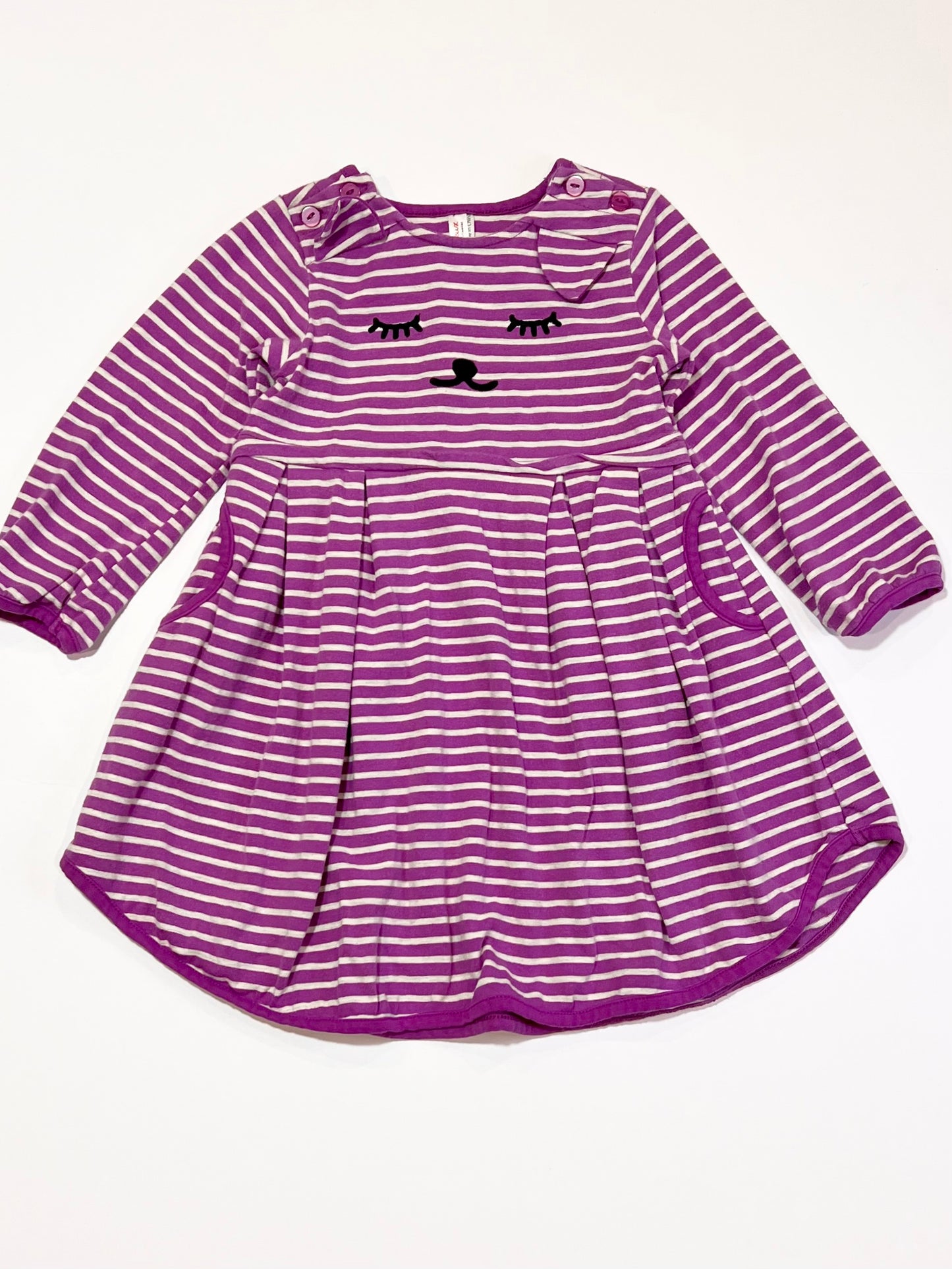 Striped jersey dress - Size 2
