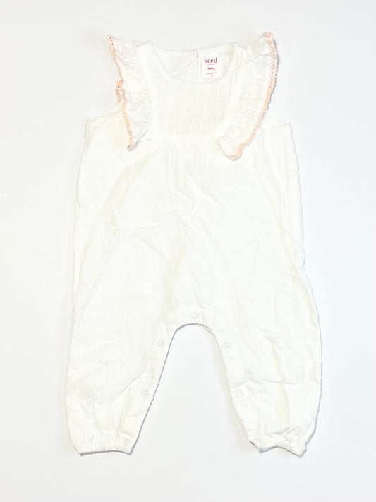 White cotton jumpsuit - Size 00