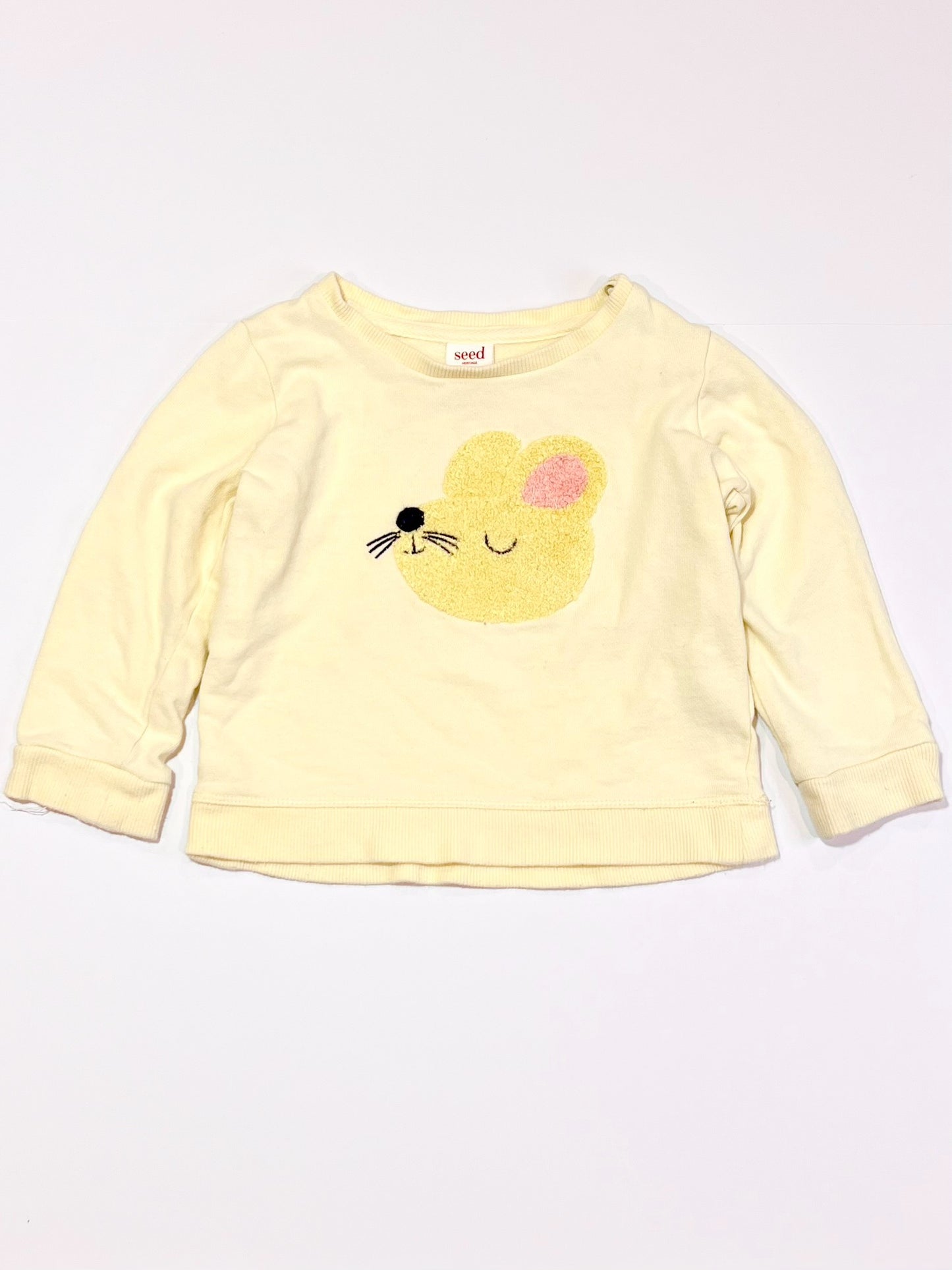 Yellow mouse sweater - Size 2