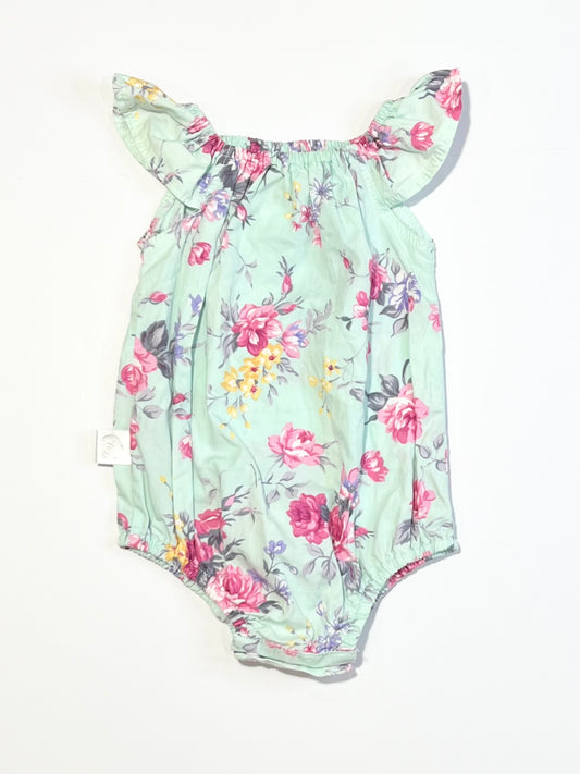 Floral cotton romper - Size 00