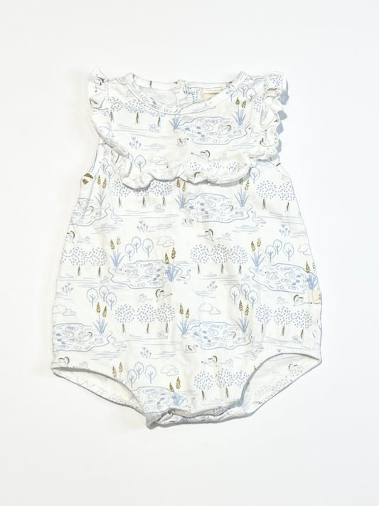 Swans ruffle romper - Size 00