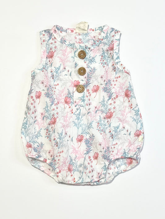 Floral cotton romper - Size 00