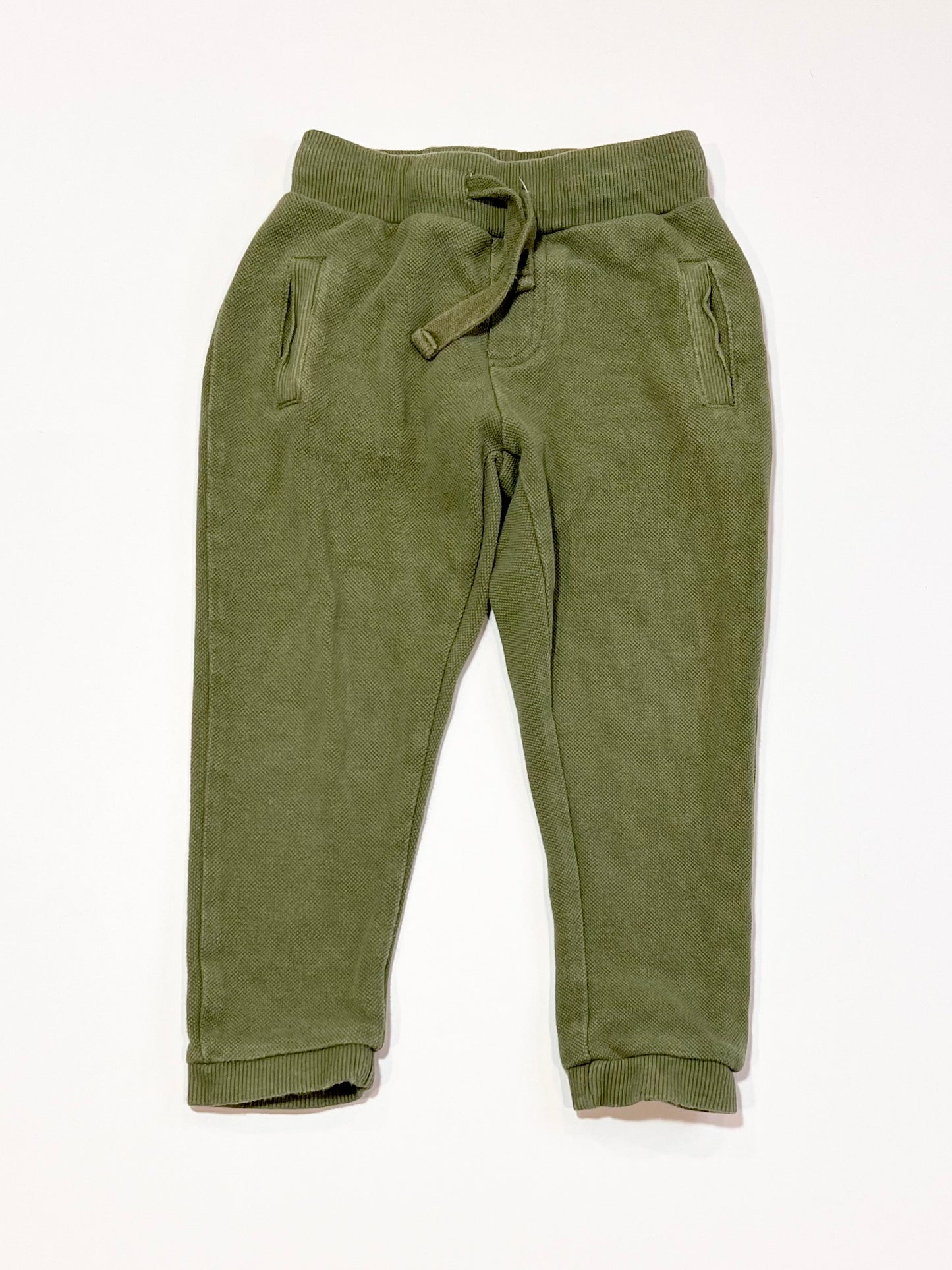 Green waffle trackies - Size 3