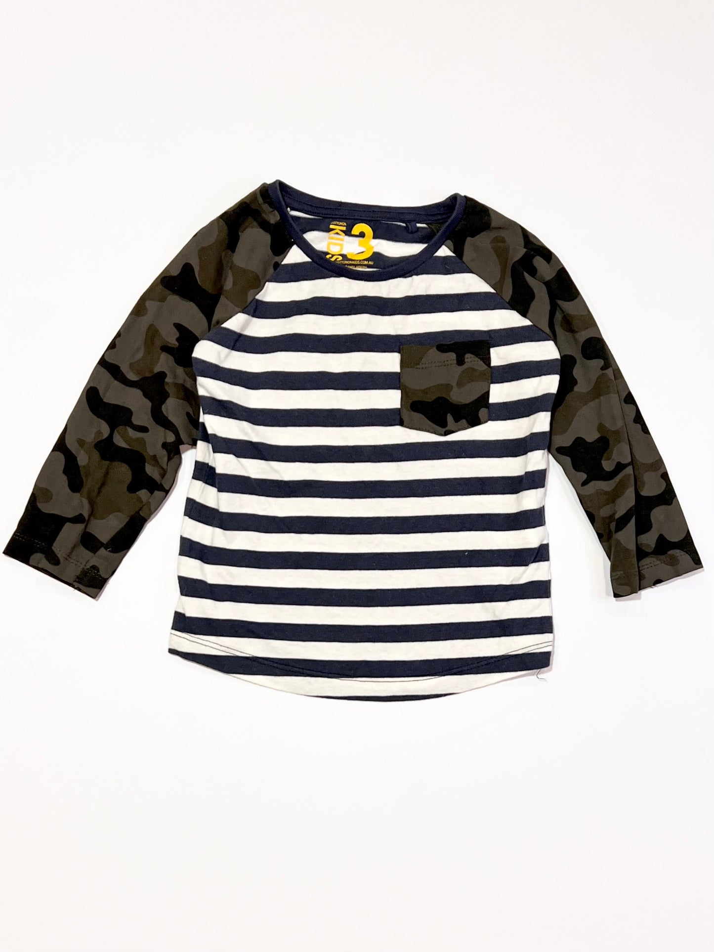 Striped camoflauge top - Size 3