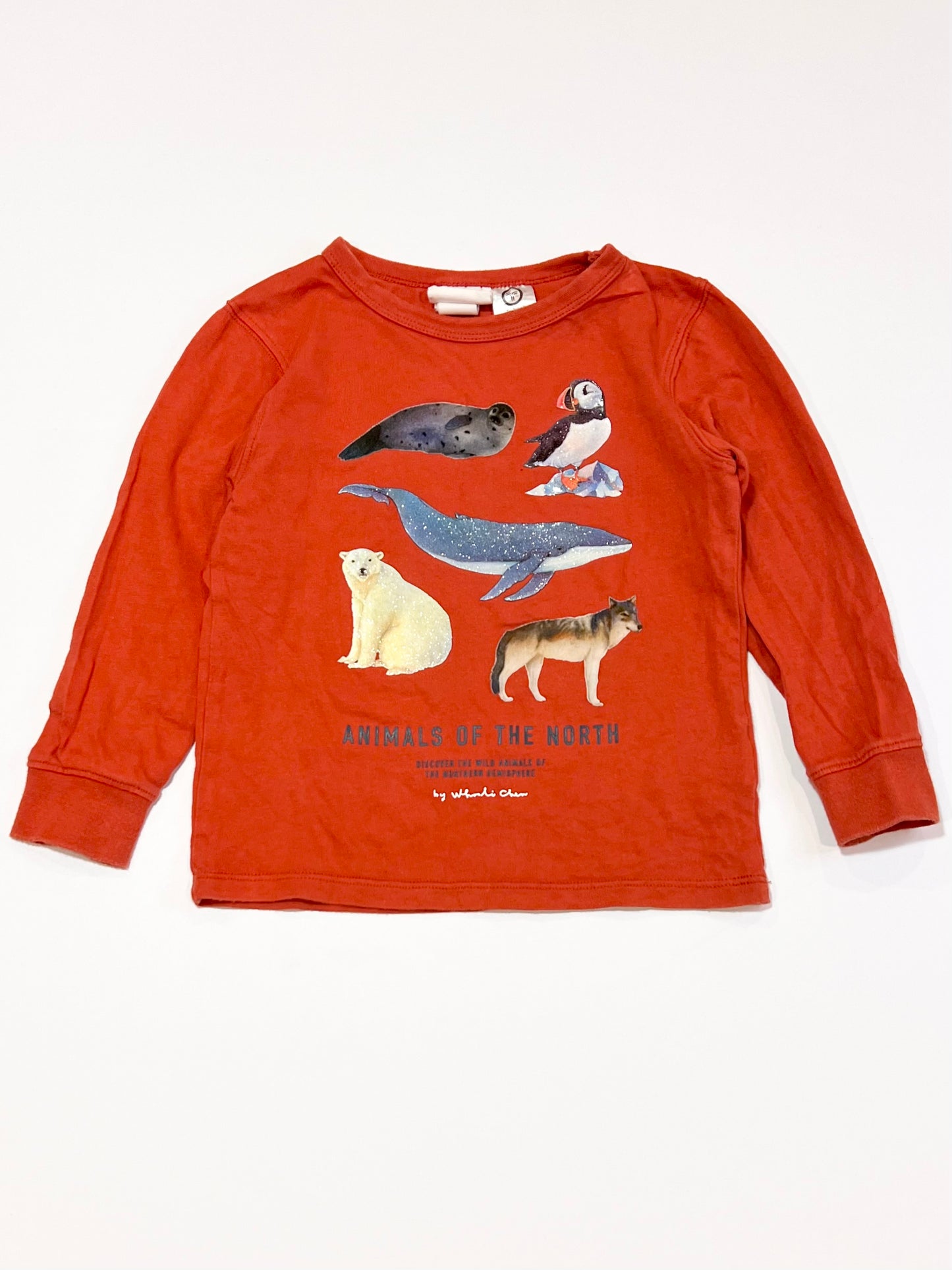 Orange animals top - Size 3