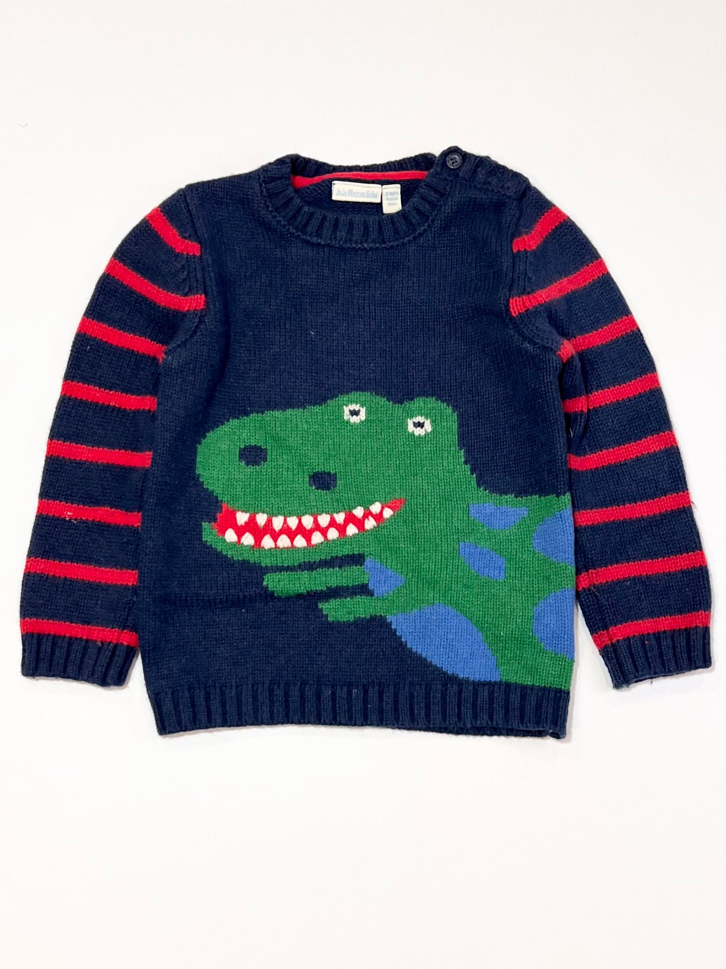 Navy dinosaur sweater - Size 3-4