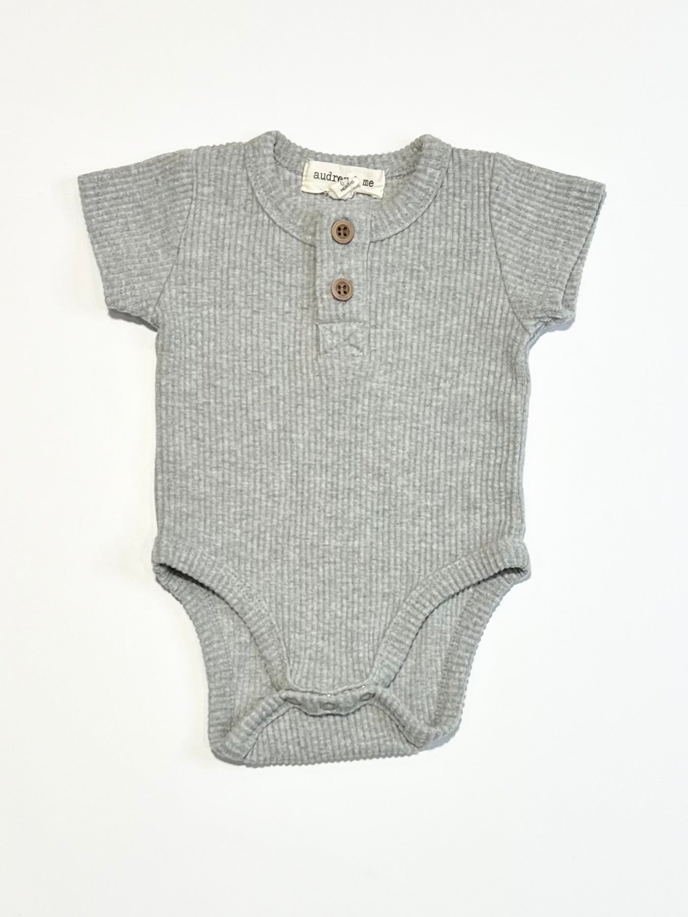 Grey ribbed bodysuit - Size 000