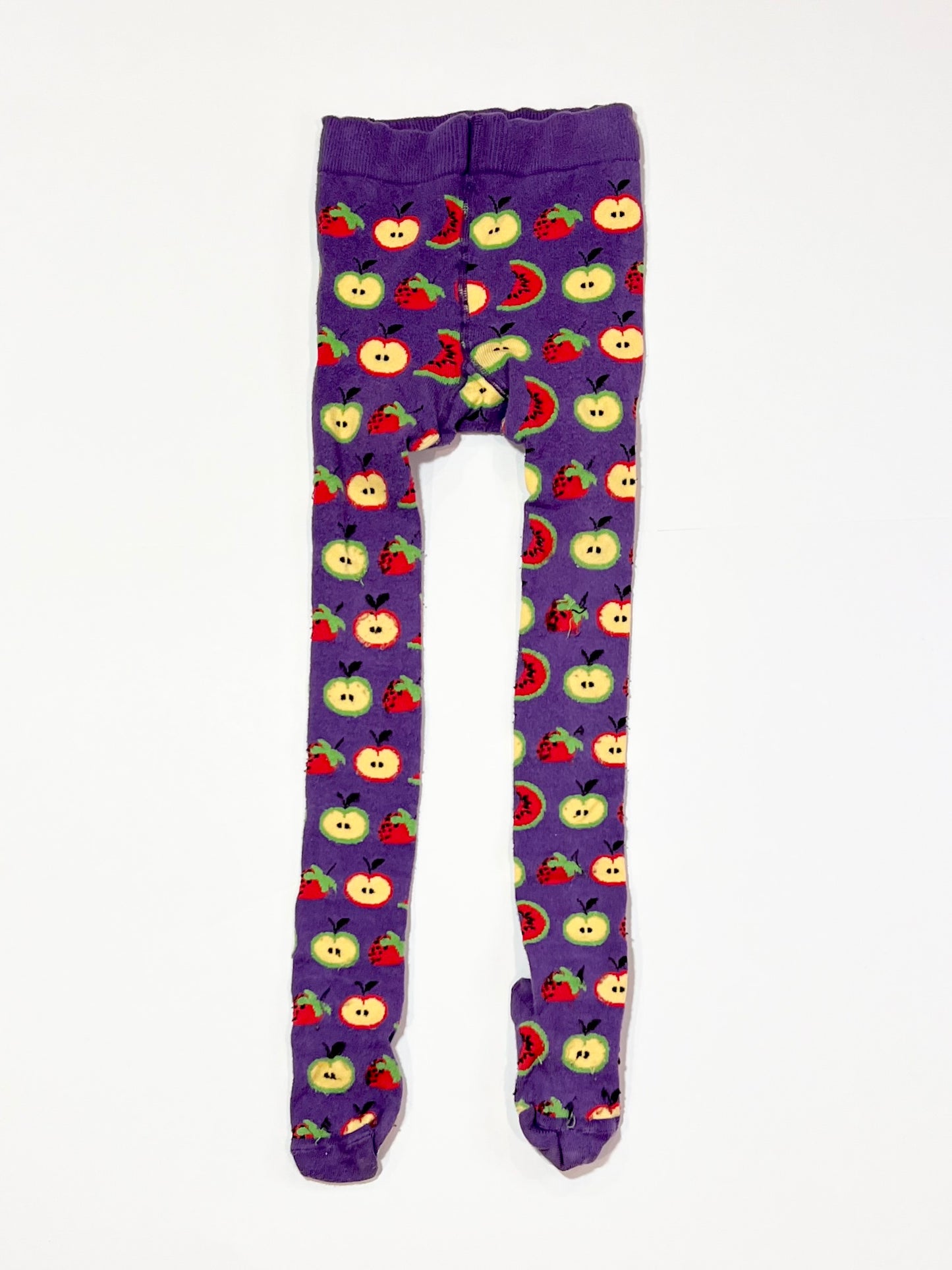 Purple fruit tights - Size 3-4