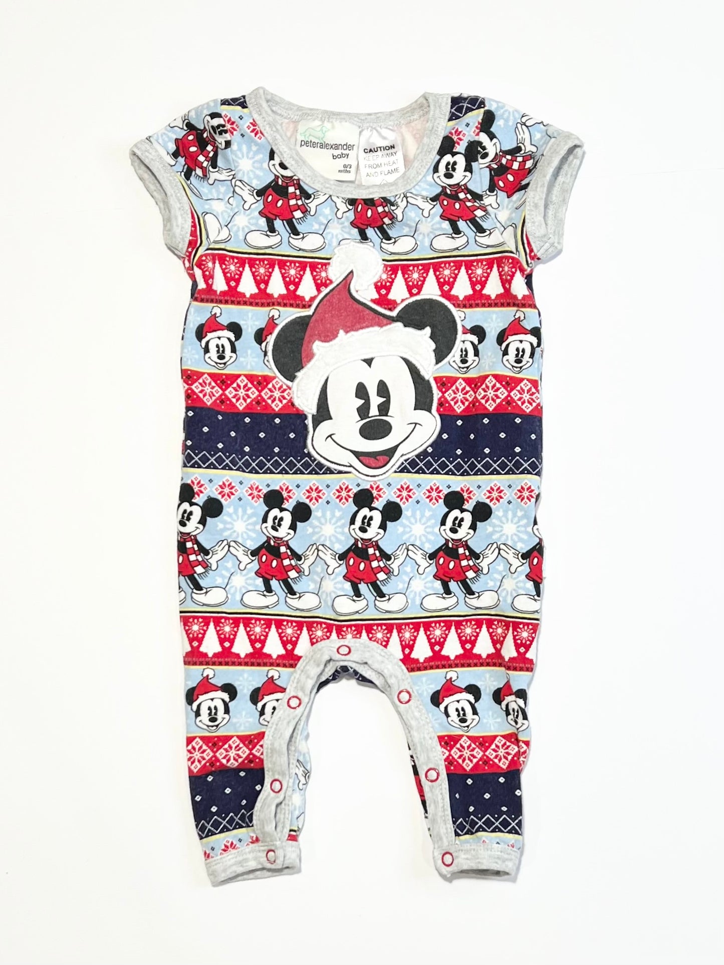 Christmas Mickey romper - Size 000