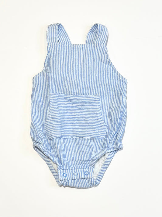 Striped woven romper- Size 000