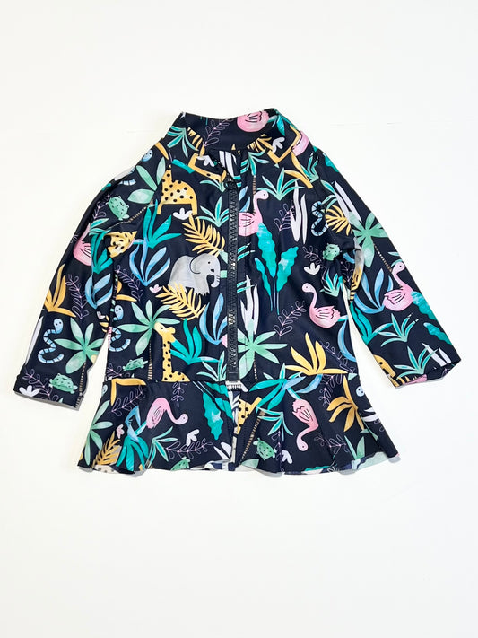 Navy animals rashie - Size 000