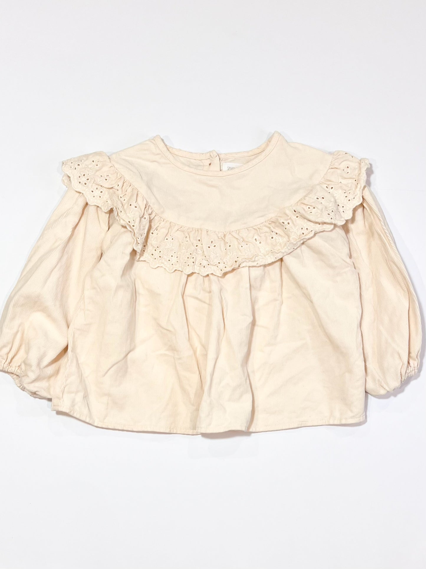 Corduroy ruffle top - Size 3-4